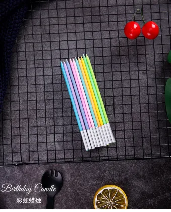 rainbow Birthday cake candle for decoration