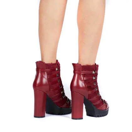 Women high heel ankle boots winter boots