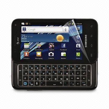 Transparent Screen Protector for Samsung-captivate-glide, with Anti-scratch Clear PET Material