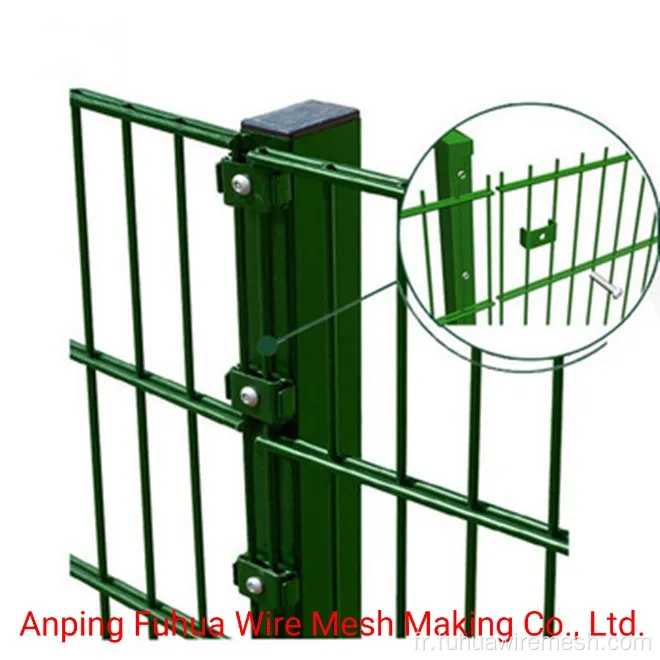 Portes à faible clôture en fil bilatéral en acier en carbone