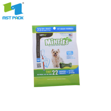 Resealable pet treat food pouches bags