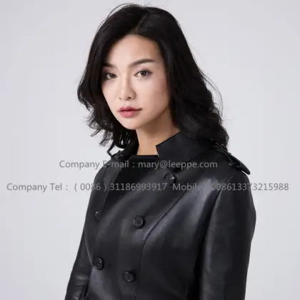 Women Short Leather Jacket