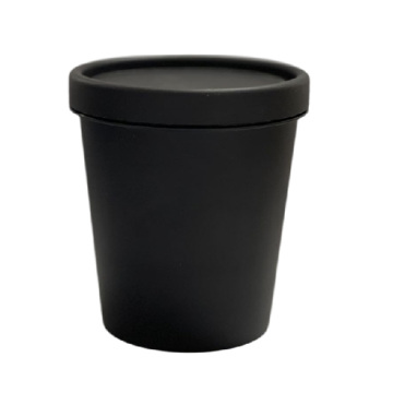 Customized Cheap 250ml Black Spiral Food Grade Plastic Buckets and Jars