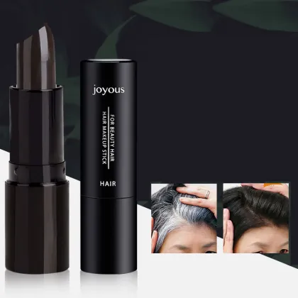 Lipstick-Type Disposable Hair Dye Stick for Natural Plant-Based Hair Coloring