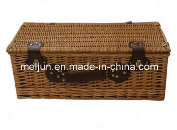 Brown Willow and Strip Picnic Basket (MJP-8228)