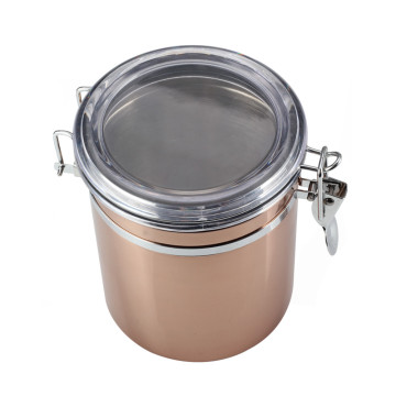 Stainless Steel Airtight Canister with Clear Acrylic Lid