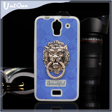 Creative lion head designleather pouch/mobile flip cover/flip cover case for vivo v1