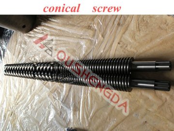 conical twin extruder screw barrel