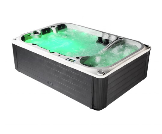 Baignoire spa extérieure à remous avec téléviseur à lumière LED