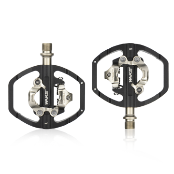 ปลุกสองด้านล็อคด้วยตนเองของ SPD Mountain Bike Pedals พร้อมการปรับความตึงเครียด