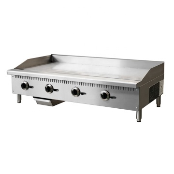 Professional Industrial Kitchen Countertop Flat Griddles and Gas Grills for Burgers - High-Quality Stainless Steel Models