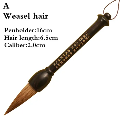 Calligraphy Brush Chinese Large Woolen Wolf Rabbit Hair Painting Brush Hopper Shaped Writing Brush for Couplets Calligraphy