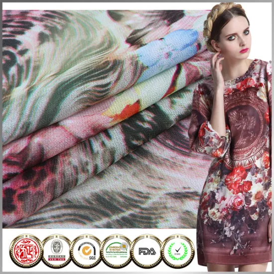 Professional design 75D Patterned chiffon fabric for garment