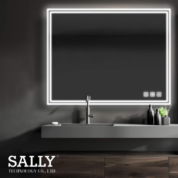 Miroir de maquillage de salle de bain à LED tactile à intensité variable SALLY