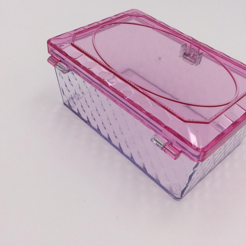 Mini caja de plástico transparente de almacenamiento