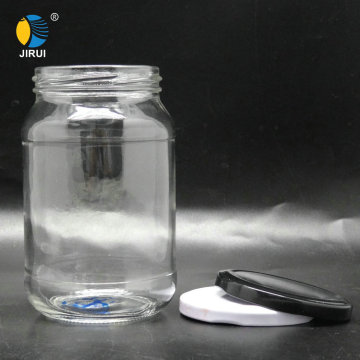 food grade glass jar glass mason jar 450ml with cap, glass jar with lid