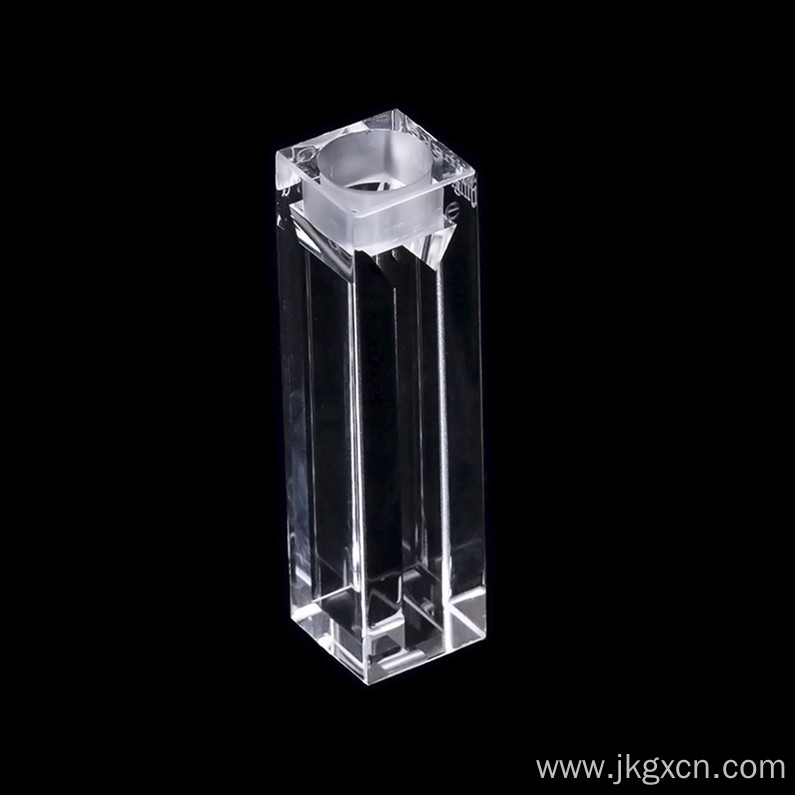 Fluorescence cuvette with lid