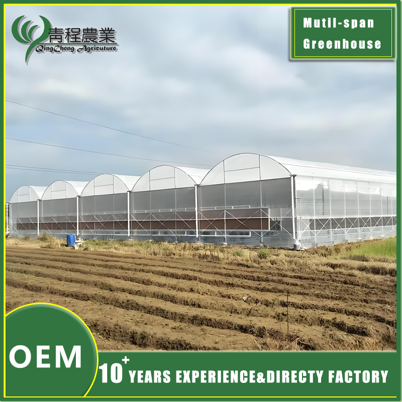 multi span greenhouse cooling system