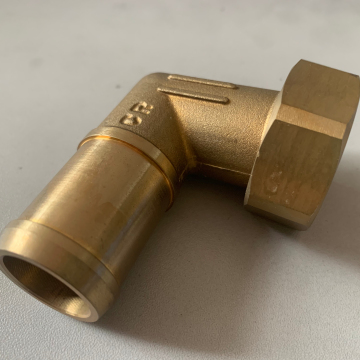 BRASS FORGED 90° MALE REDUCING ELBOW 3/8" MNPT x 1/4" MNPT - Fuel/Air/WOG Pipe Fitting