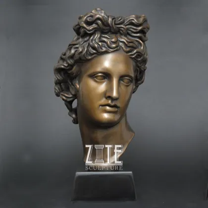 Popular Style Brass Apollo Bust Sculpture