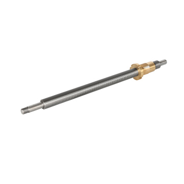 Custom Trapezoidal Lead Screw with Brass Nut Drawing for CNC Machines