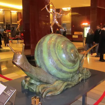 Fine Workmanship Animal Statue Bronze Snail Sculpture For Sale
