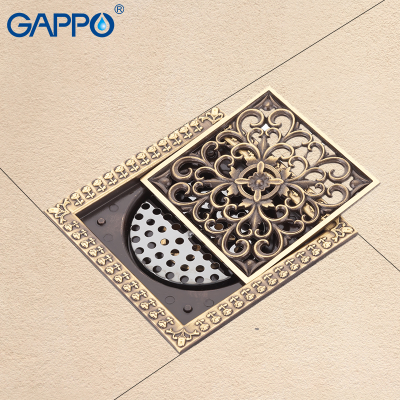 GAPPO Drains antique brass drain plug Bathtub Shower Drain bathroom floor drains chrome plugs