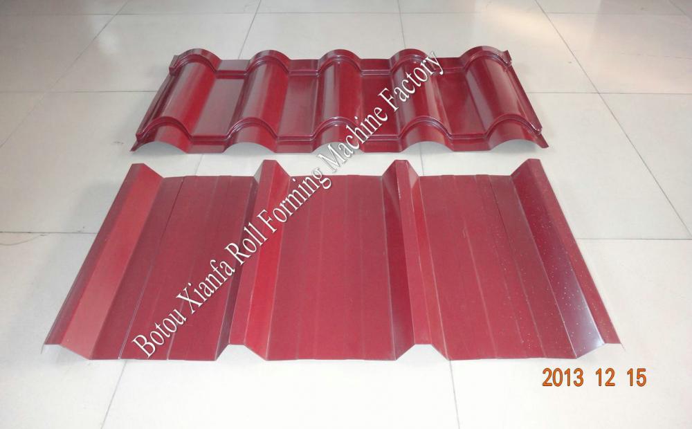 Maroon Glazed Chile 2 Layer Tile Roll Forming Machine