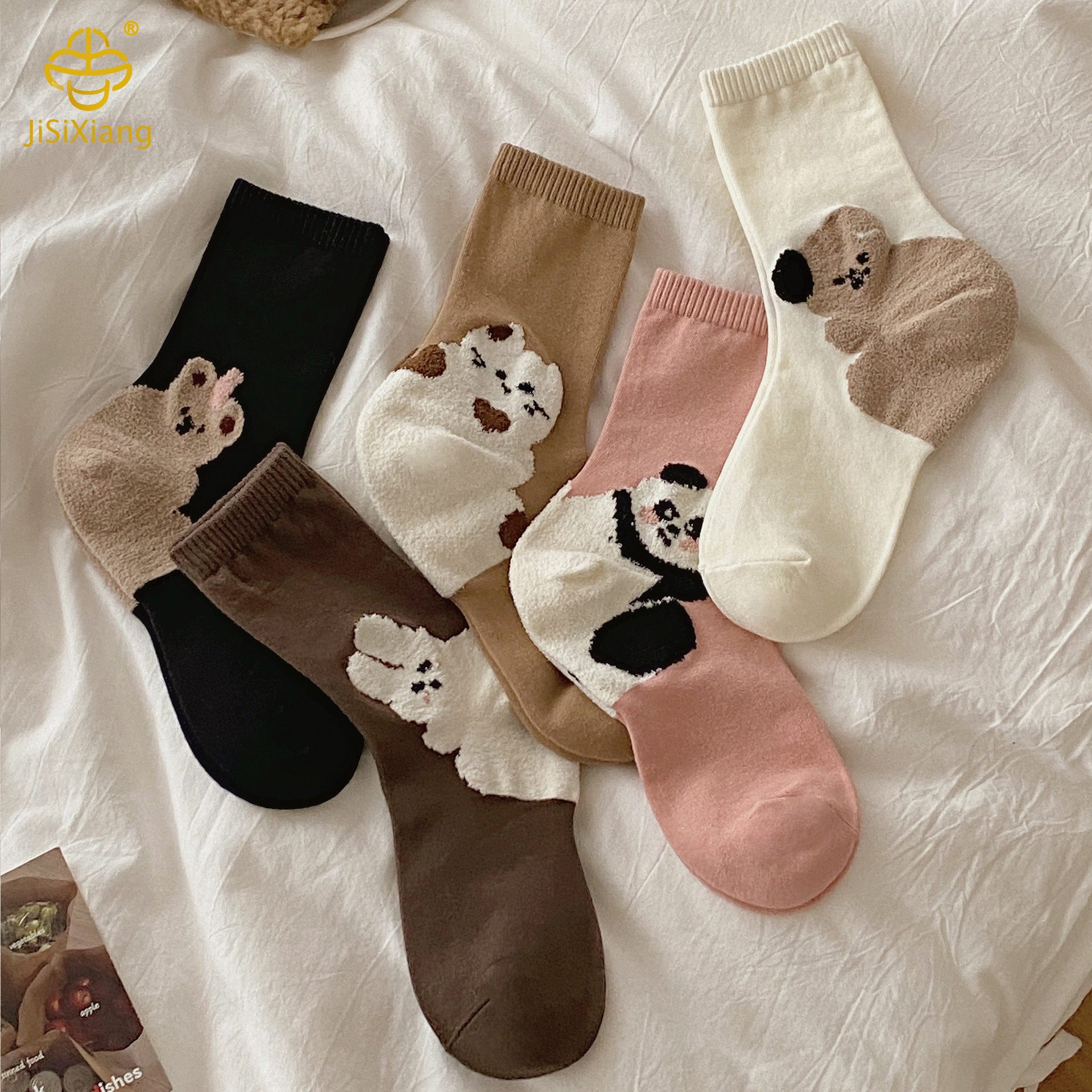 Korean version of cartoon animal tube socks