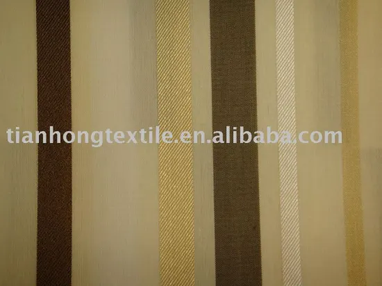 Yarn Dyed Stripe Embroidered Fabric
