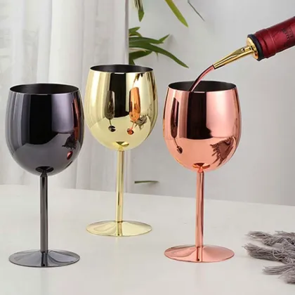 Wholesale Stainless Steel Wine Goblets: 500ML Single Wall Ice Cream & Thermos Wine Cups