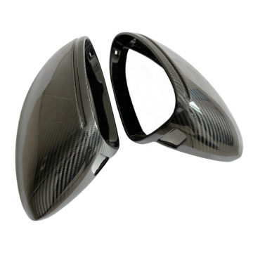Real Dry Carbon Fiber Rearview Mirror Cover with Assistance for Porsche Panamera 971 (2017-2021)