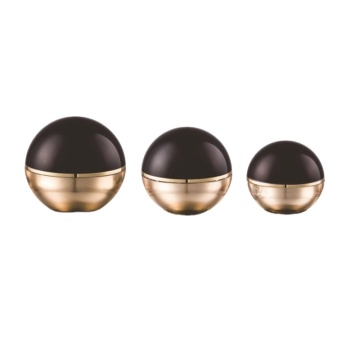 Luxe Black and Gold Double Wall PMMA Cosmetic Jar