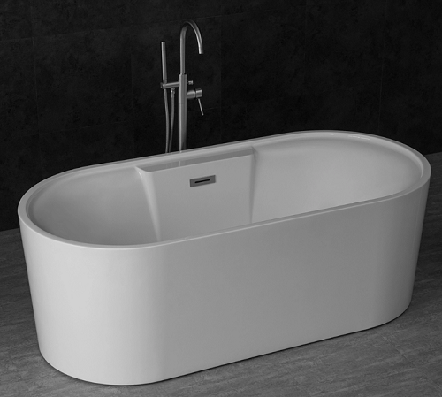 Eco-friendly White Acrylic Adult Freestanding Bathtub