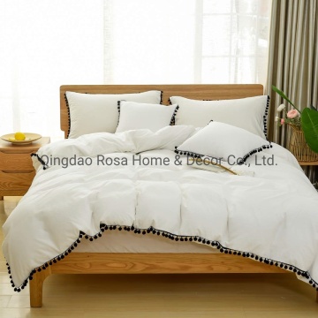 White Ruffle Twin Girls Duvet Cover