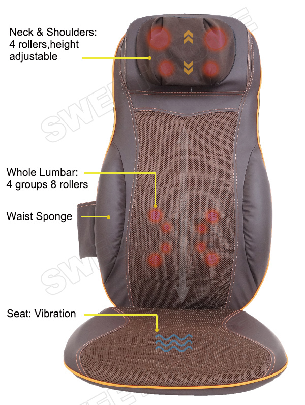 Shiatsu Neck and Back Massager Seat Cushion