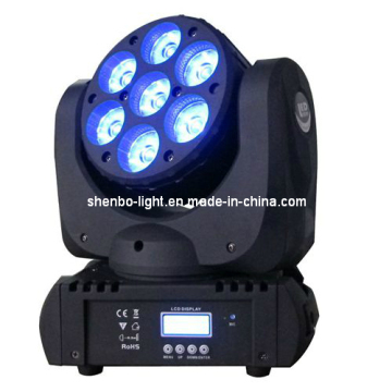 7PCS RGBW 4in1 10W Wash Mini LED Moving Head