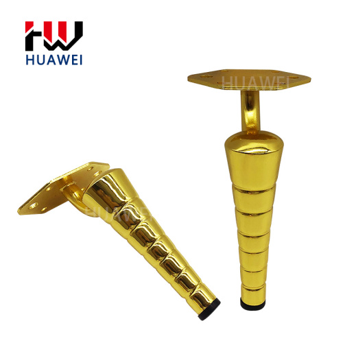 Patas de sofá de metal dorado cónicas escalonadas de HUAWEI Hardware