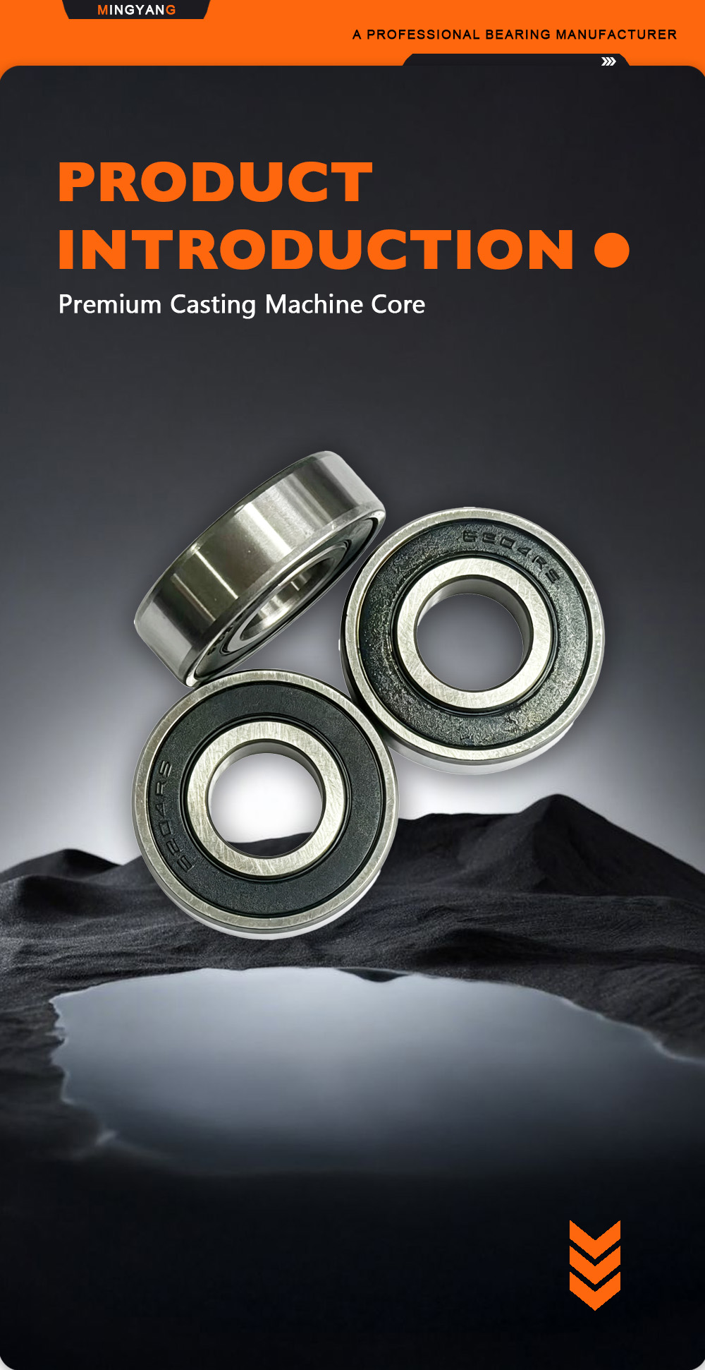 Sealed 6204‑2RS Rotating Ball Bearing x