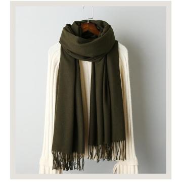 Cashmere massivt halsduk stickat tofs sjal