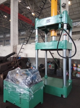 Gas tank flattening machine, metal baling machine