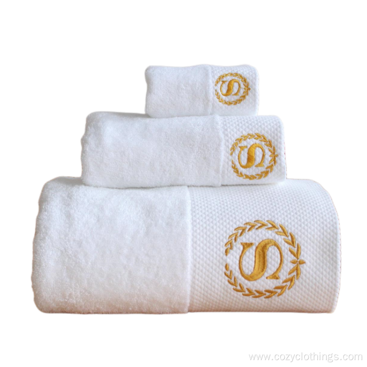 Hotel Cotton Bath Hand Face Towel Mat Set