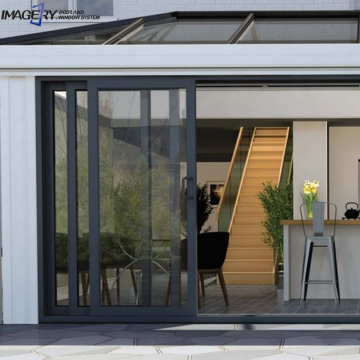 Custom Modern Thermal Break Four Track Soundproof Waterproof Sliding Aluminum Patio Door
