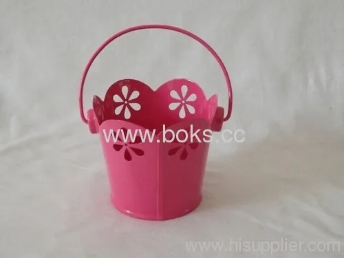 Easter Gift Tin Bucket With Handle 