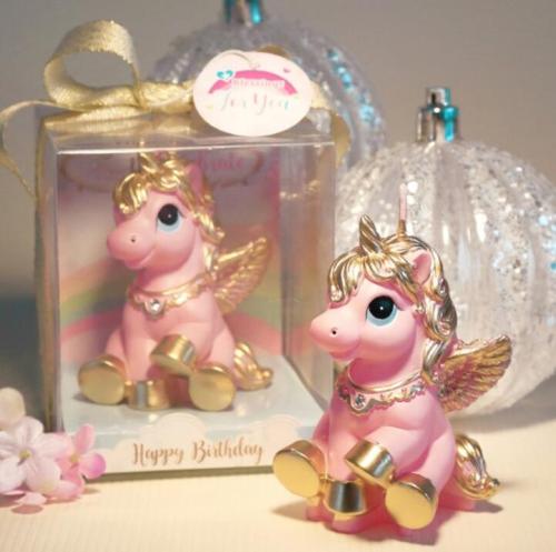 Dekorasi kartun kreatif lilin lilin unicorn lucu