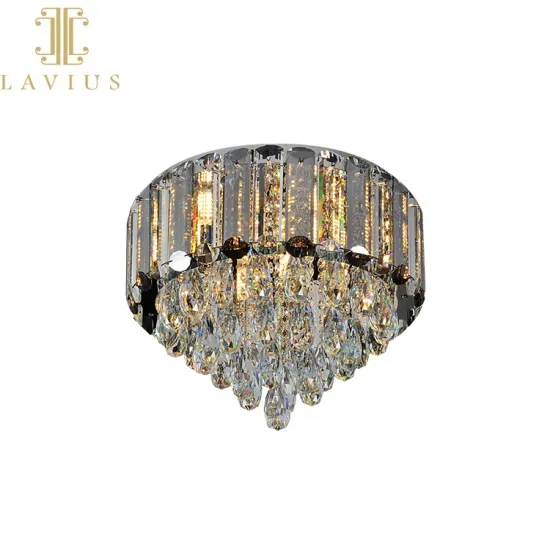 Luxury Decorative Hotel G9 Crystal Round Ceiling Light