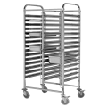 Stainless Steel GN Pan Trolley Double-Line GN Pan Trolley Manufactory