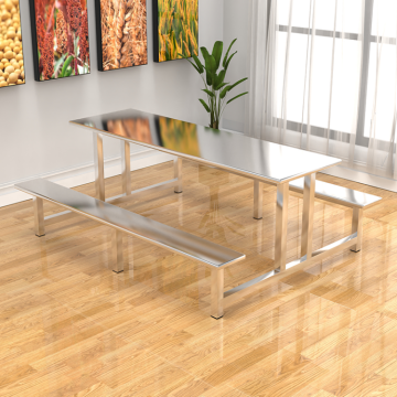 Meja Makan Stainless Steel harga terbaik untuk kafetaria dan kantin sekolah