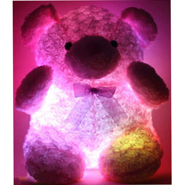 Promotional Stuffed Teddy Bear with Colorful Lights