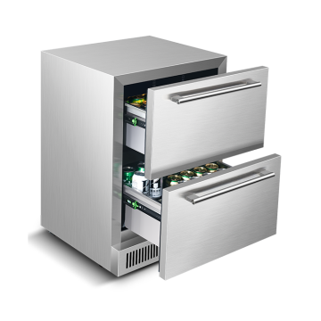 Commercial Stainless Steel Double Drawer Refrigerator